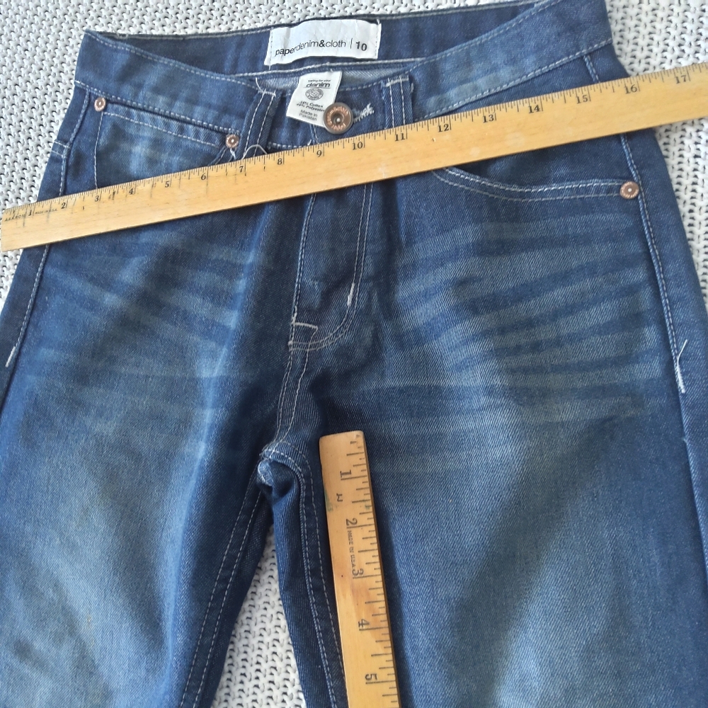 Paperdenim&cloth Size 10 Wisker Front Straight Leg Jeans